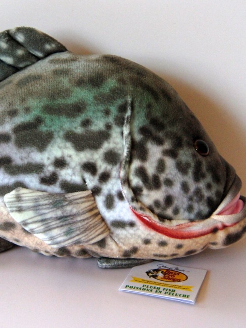 Bass Pro Shops Crappie Stuffed  Plush Toy Fish Animal Green Yellow 2024